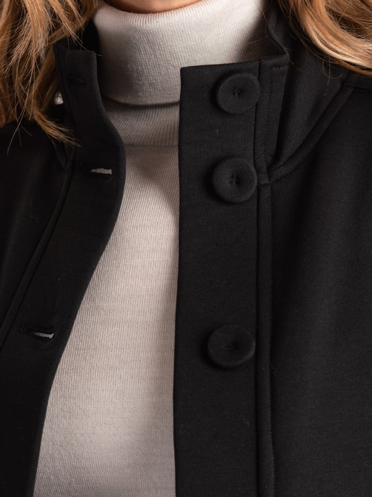 Sudadera cálida de mujer con botones