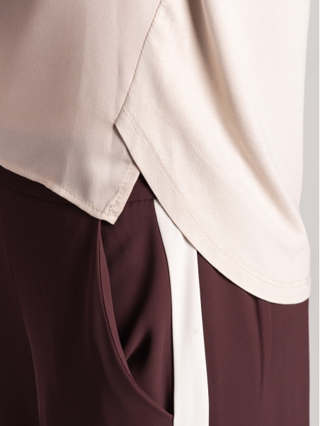 Pantalón palazzo de mujer con banda lateral