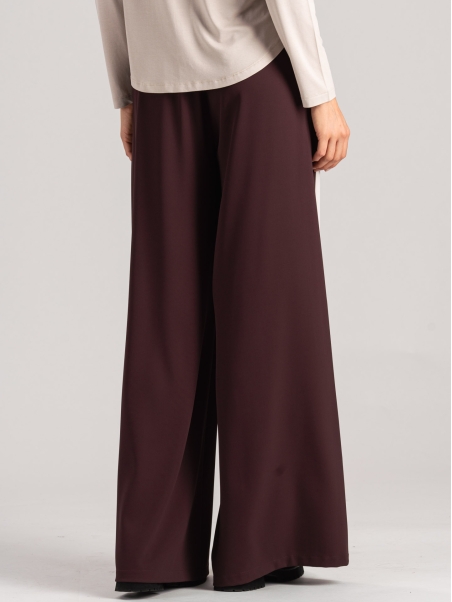 Pantalón palazzo de mujer con banda lateral