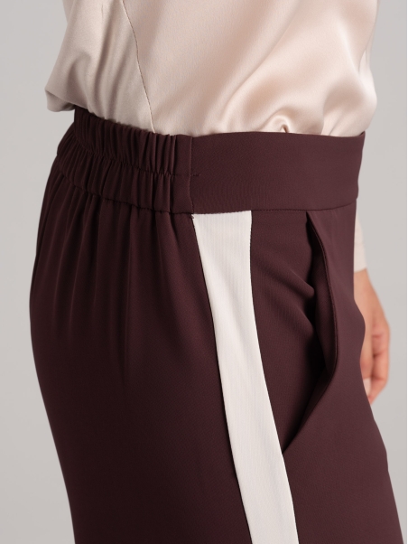 Pantalón palazzo de mujer con banda lateral