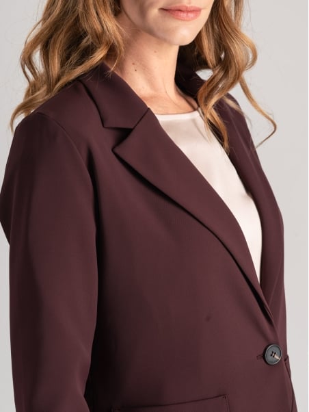Chaqueta berenjena fluida