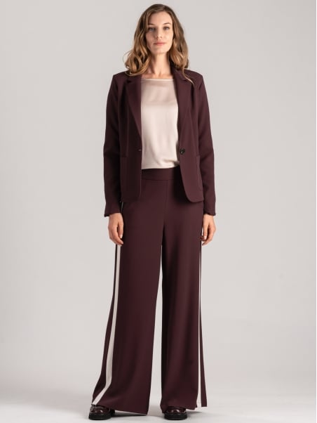 Chaqueta berenjena fluida