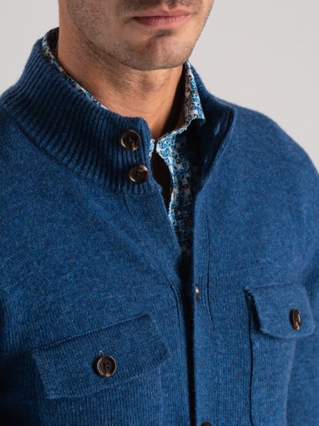 Chaqueta de hombre de mezcla de lana fina 7 2