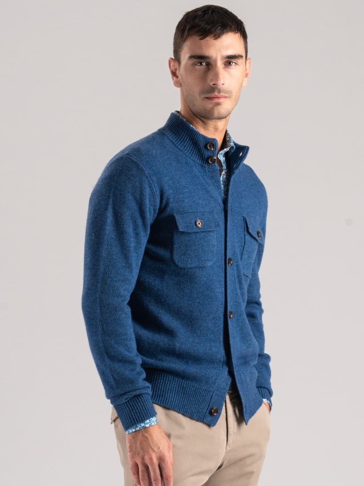 Chaqueta de hombre de mezcla de lana fina 7