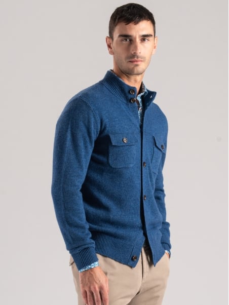 Chaqueta de hombre de mezcla de lana fina 7