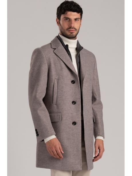Abrigo de hombre con peto desmontable
