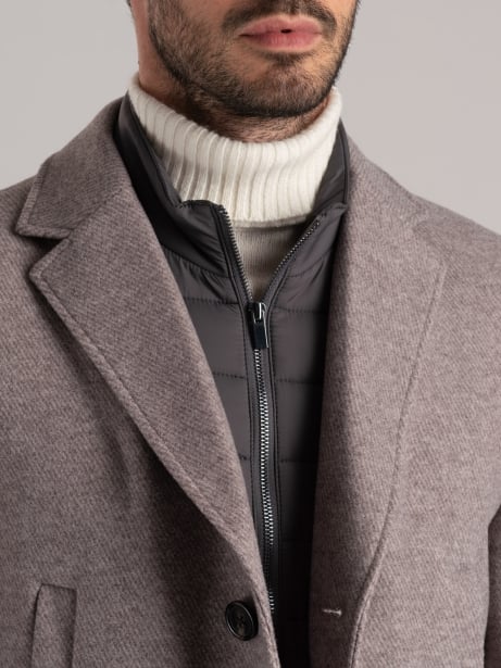 Abrigo de hombre con peto desmontable 2
