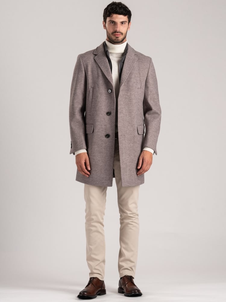 Cappotto uomo con pettorina staccabile