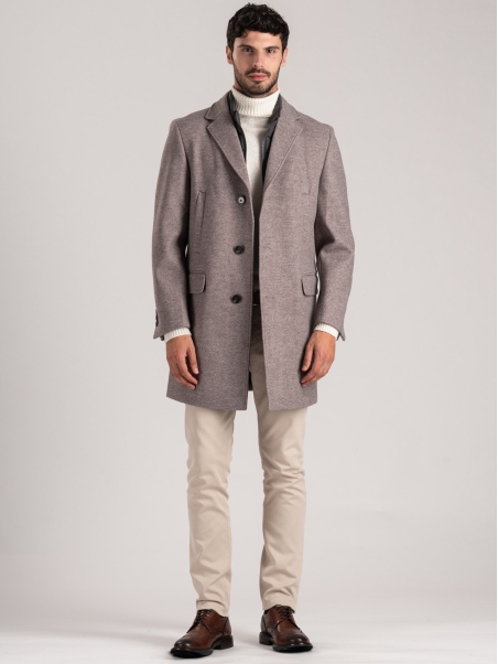 Abrigo de hombre con peto desmontable