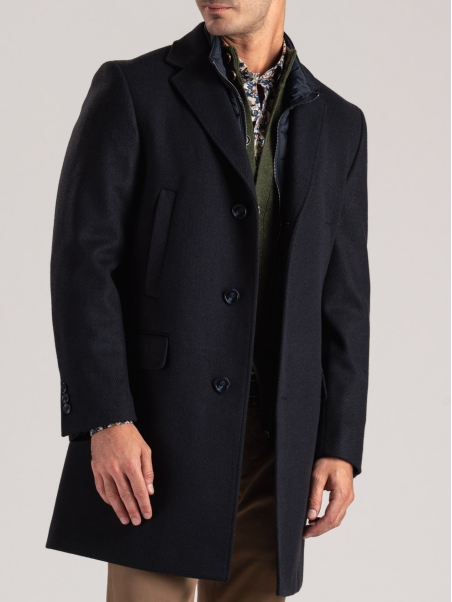 Abrigo de hombre con peto desmontable