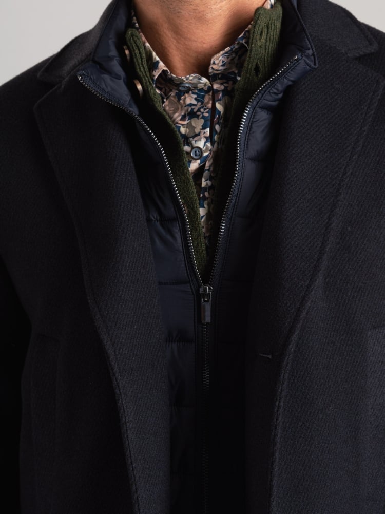 Cappotto uomo con pettorina staccabile