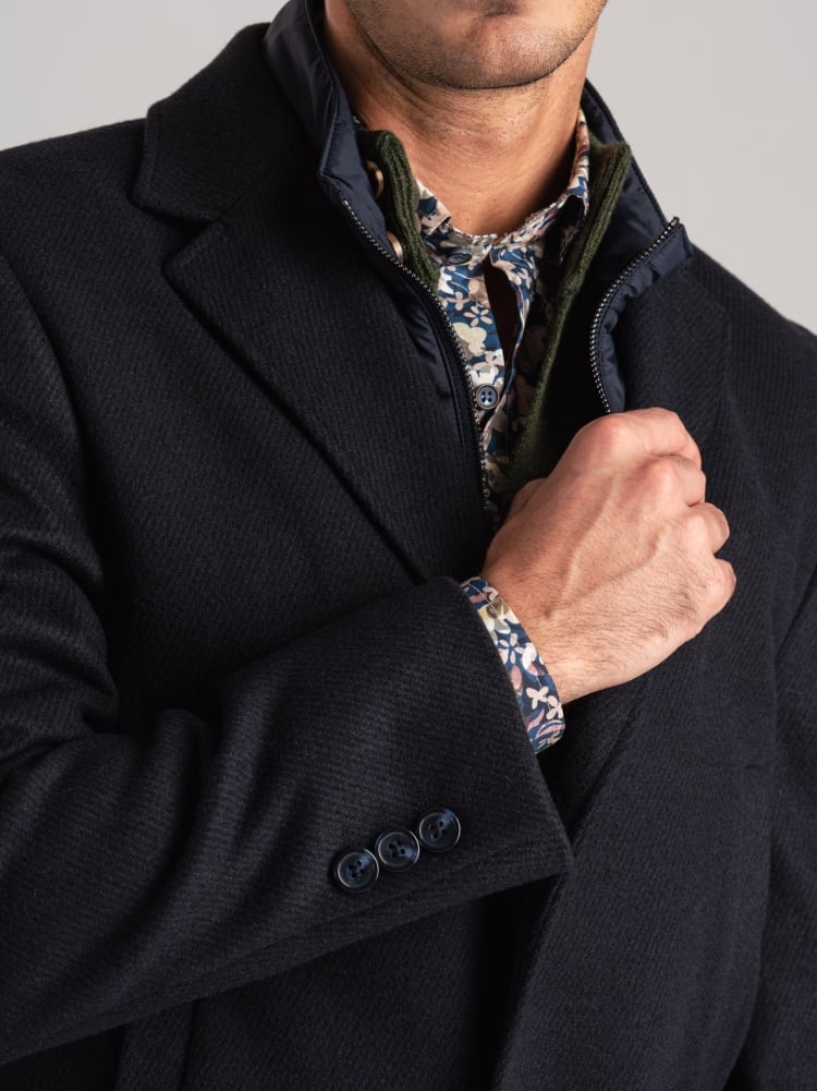 Cappotto uomo con pettorina staccabile