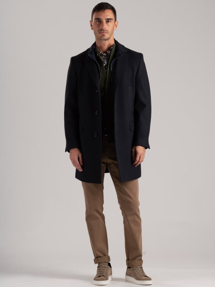 Cappotto uomo con pettorina staccabile