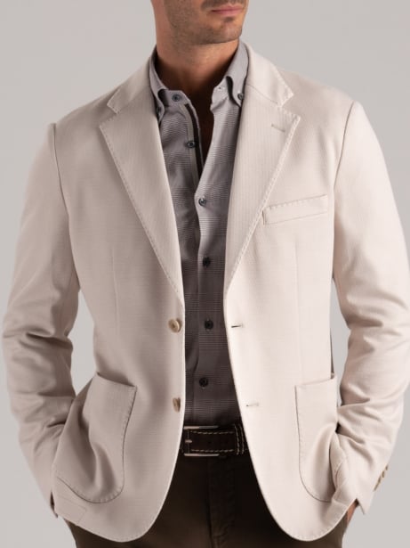 Chaqueta de hombre en jacquard jersey texturizado 2