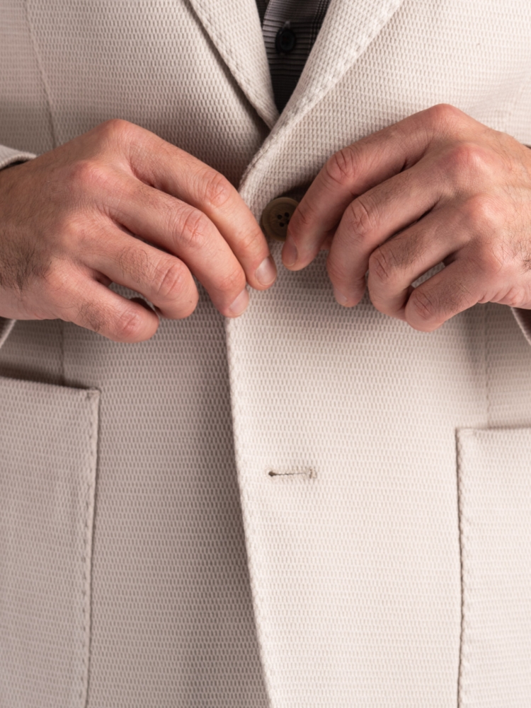 Chaqueta de hombre en jacquard jersey texturizado