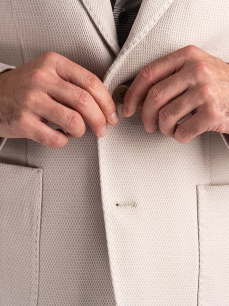 Giacca uomo in jersey jacquard operato