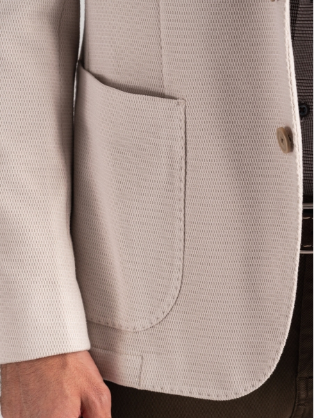 Chaqueta de hombre en jacquard jersey texturizado