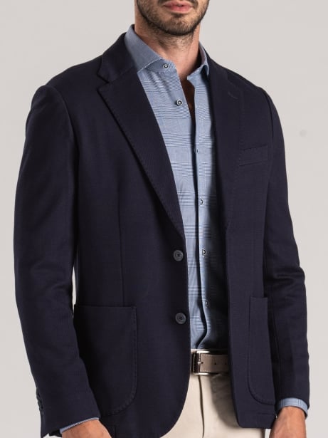 Chaqueta de hombre en jacquard jersey texturizado