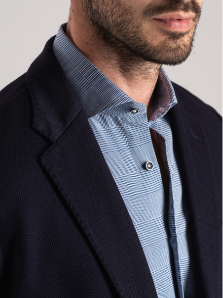 Chaqueta de hombre en jacquard jersey texturizado