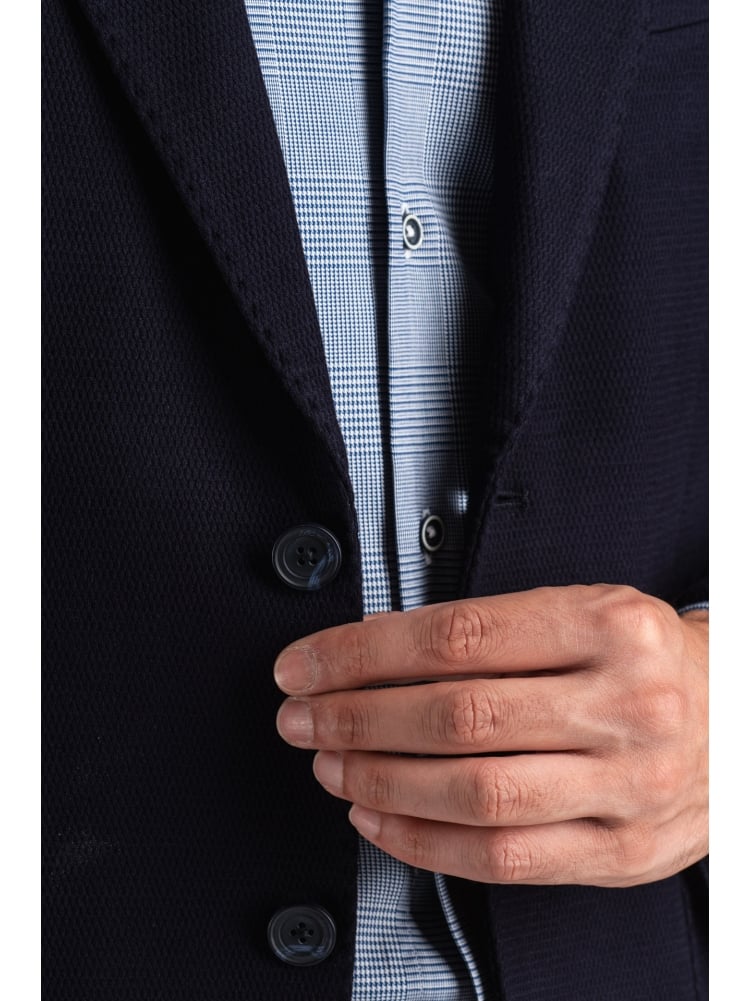 Giacca uomo in jersey jacquard operato