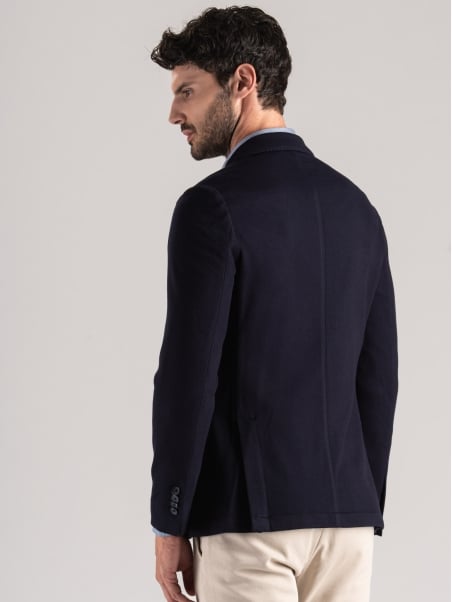 Giacca uomo in jersey jacquard operato