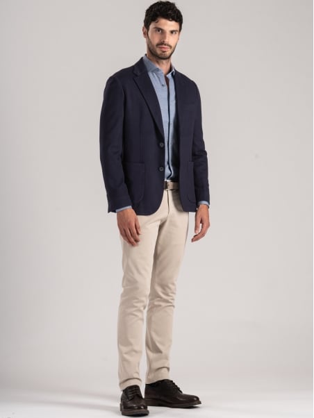 Giacca uomo in jersey jacquard operato