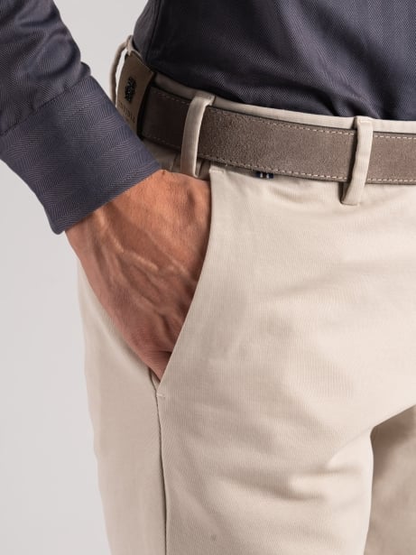 Pantalones chinos de hombre en tricotina mano caliente 2