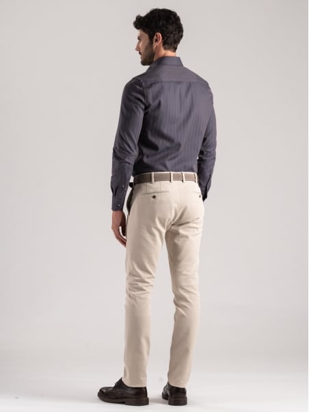 Pantalone uomo chino in tricotina mano calda