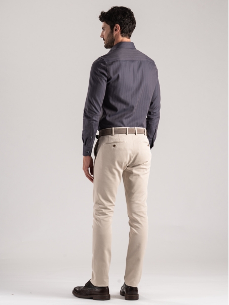 Pantalones chinos de hombre en tricotina mano caliente