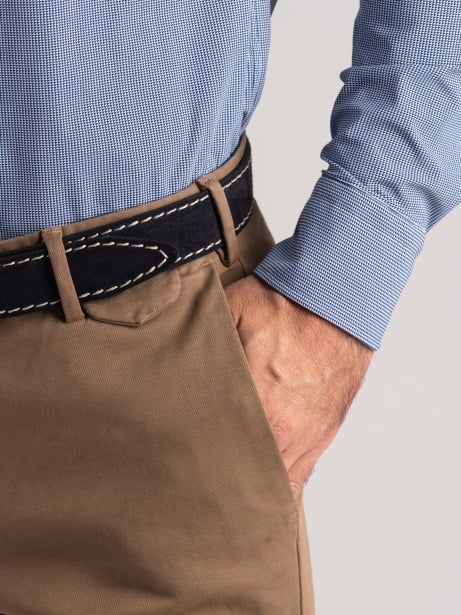 Pantalones chinos de hombre en tricotina mano caliente 2