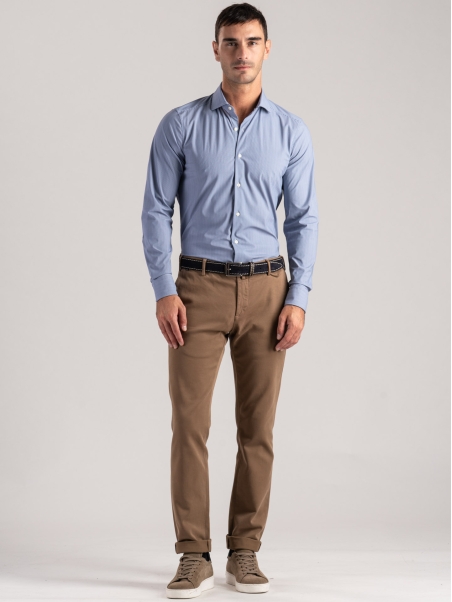 Pantalones chinos de hombre en tricotina mano caliente