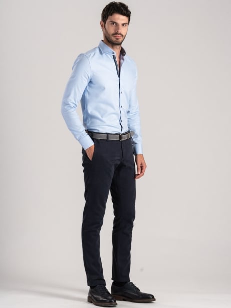 Pantalones chinos de hombre en tricotina mano caliente 2