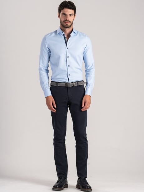 Pantalones chinos de hombre en tricotina mano caliente