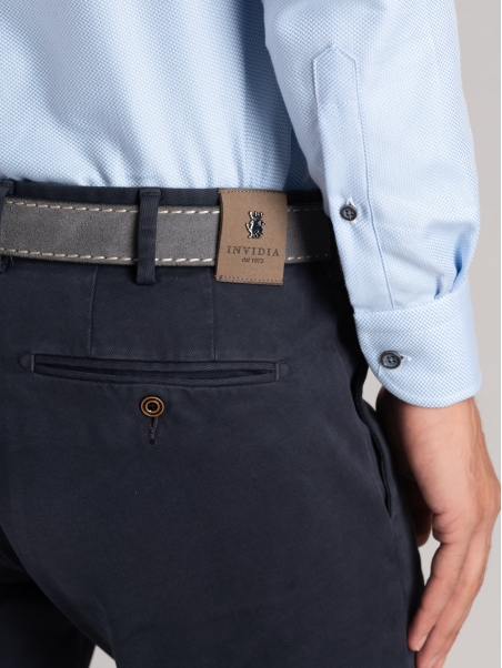Pantalones chinos de hombre en tricotina mano caliente