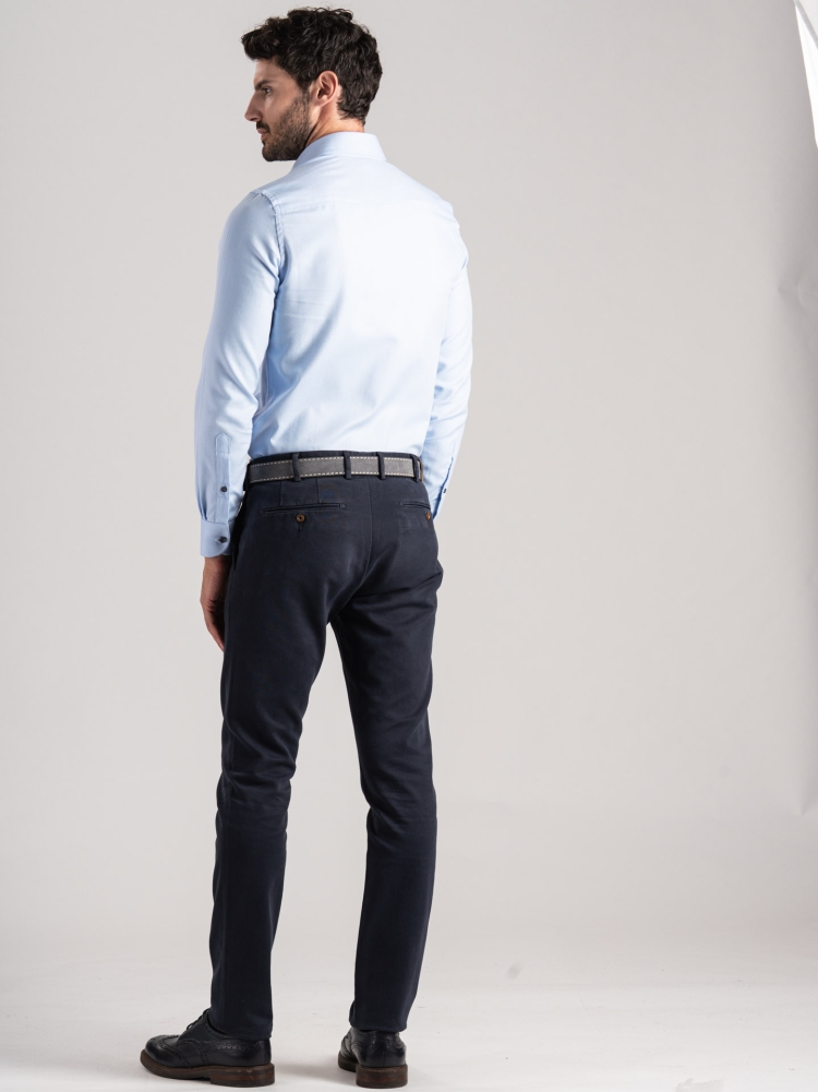 Pantalones chinos de hombre en tricotina mano caliente