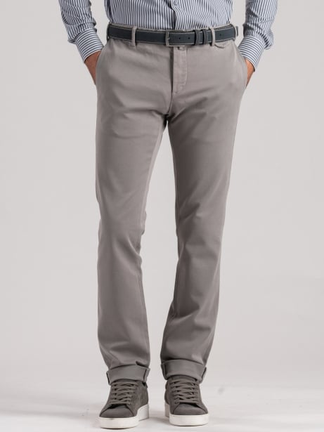 Pantalones chinos de hombre en tricotina mano caliente