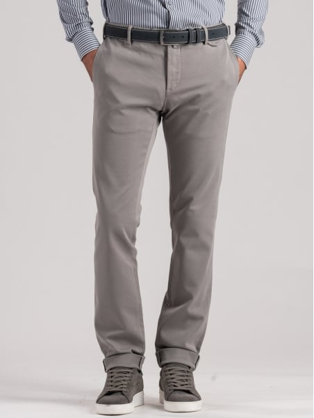 Pantalone uomo chino in tricotina mano calda
