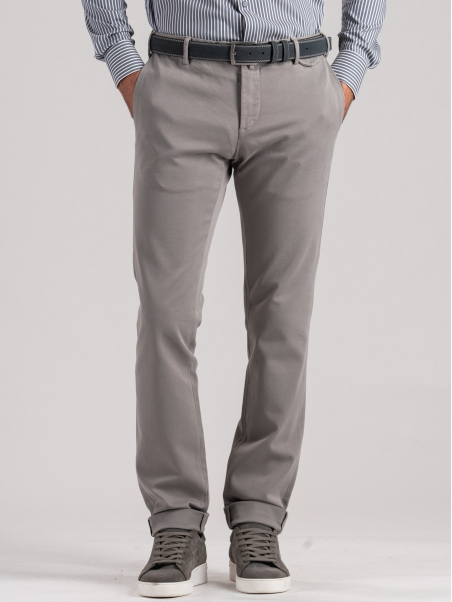 Pantalones chinos de hombre en tricotina mano caliente