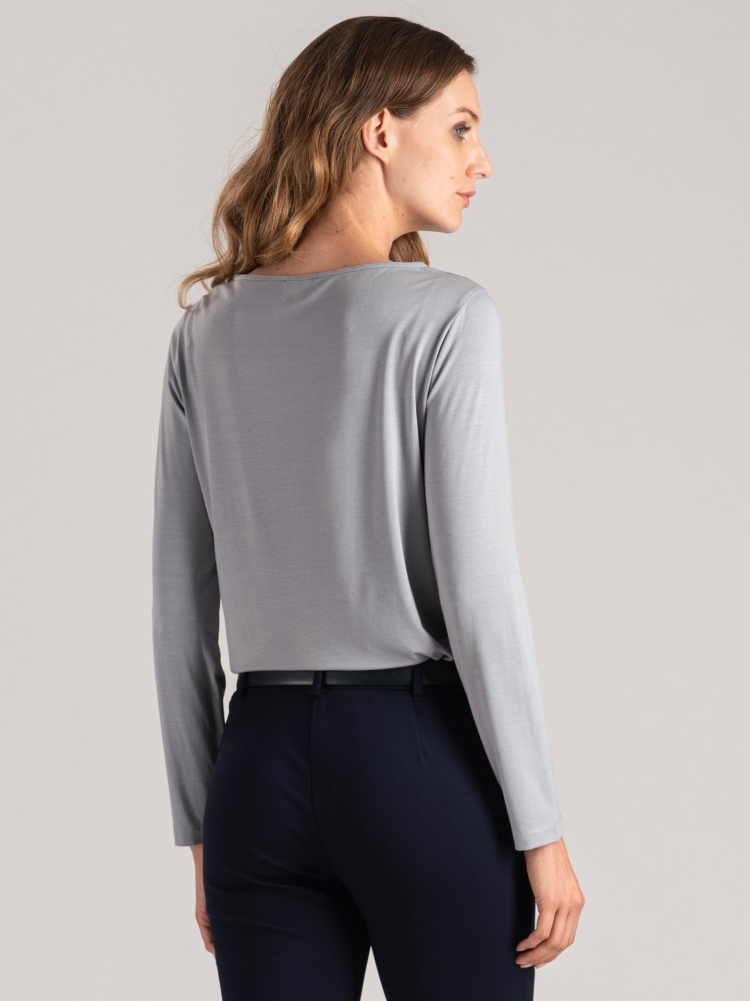 Blusa de satén y jersey de manga larga para mujer Invidia 1973