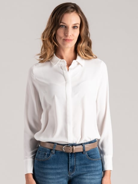 Camisa clásica de mujer con pliegues Invidia 1973