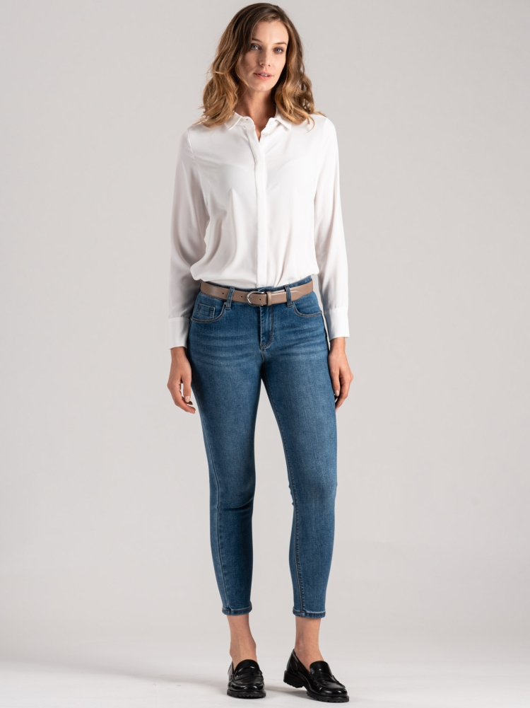 Camisa clásica de mujer con pliegues Invidia 1973