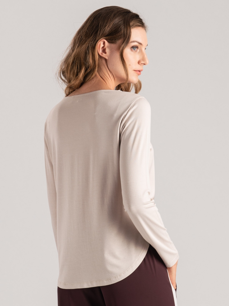 Blusa de satén y jersey de manga larga para mujer Invidia 1973