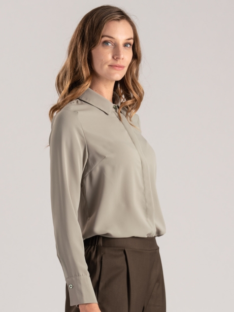 Camisa clásica de mujer con pliegues Invidia 1973 2
