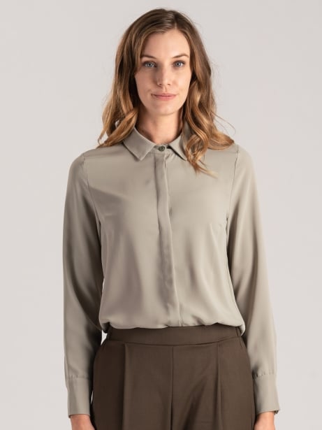 Camisa clásica de mujer con pliegues Invidia 1973