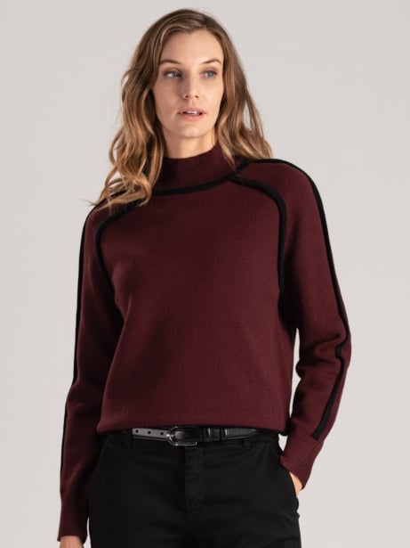 Maglia donna collo alto con...