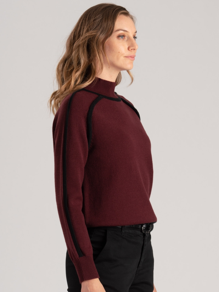 Jersey de mujer de cuello alto con contrastes Invidia 1973