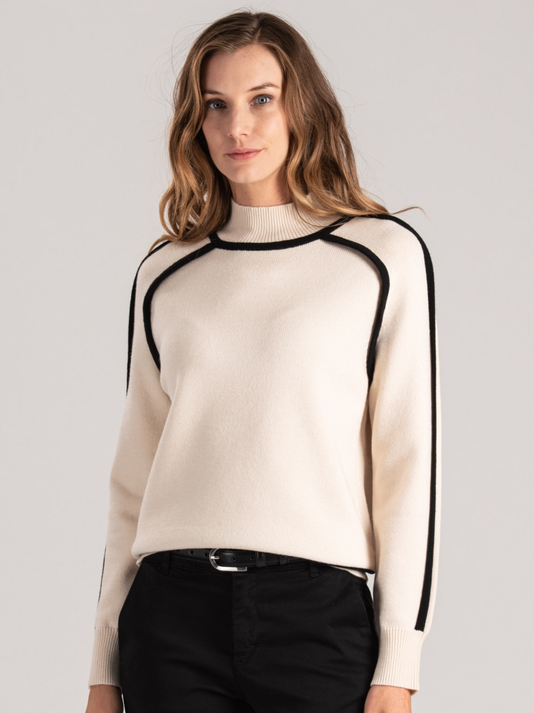 Jersey de mujer de cuello alto con contrastes Invidia 1973