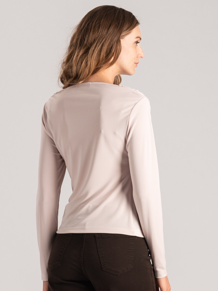 Blusa de punto para mujer con cuello chal Invidia 1973