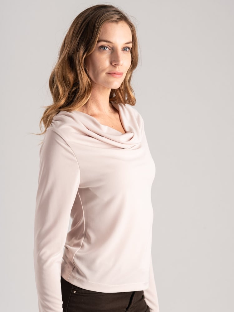 Blusa de punto para mujer con cuello chal Invidia 1973