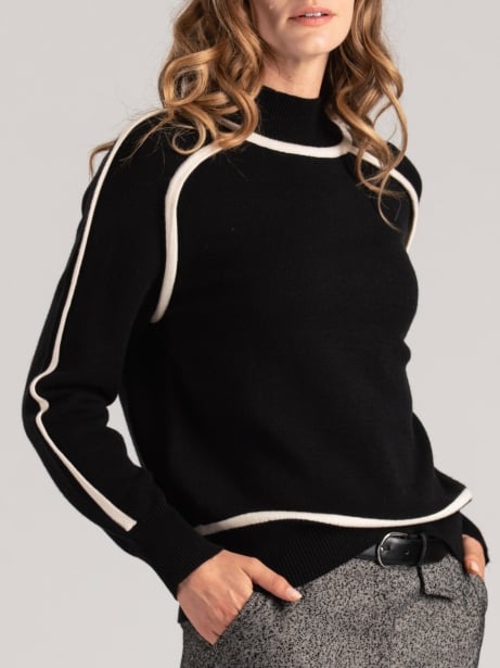 Maglia donna collo alto con...